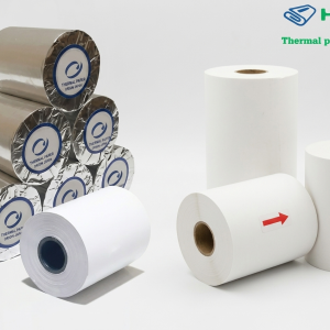 thùng giấy in hóa đơn nhiệt K80x45mm 100 cuộn bọc bạc chống ẩm