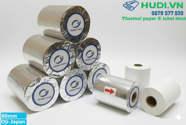 giấy in bill K80x45mm bọc bạc cách nhiệt chống ẩm chống nước