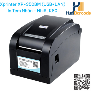 Máy in mã vạch Xprinter XP-350BM nhiệt USB+LAN tem nhãn hudi