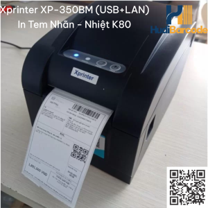 Xprinter XP-350BM in tem giá shop thời trang trà sữa size ly