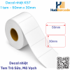 Cuộn decal nhiệt 50x30mm x 30m – ~900 tem, không cần ribbon