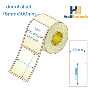 Kích thước tem decal nhiệt 75mm x 100mm in vận chuyển