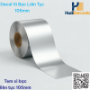 Cuộn decal xi bạc liên tục 105mm x 50m – tự cắt kích thước tùy ý, bế biên 2mm