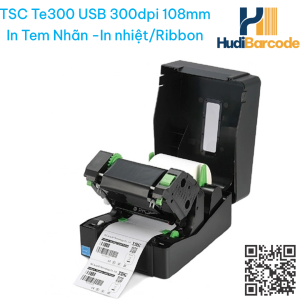 TSC TE300 nắp trong suốt quan sát ribbon và cuộn giấy bên trong