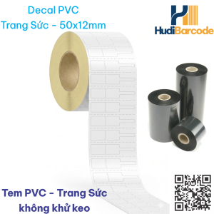 Decal PVC 50x12 Không Khử Keo - Tem trang sức - sử dụng ribbon