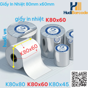Thông số: 80mm × Ø60mm, lõi 15/19mm, 70gsm OJI