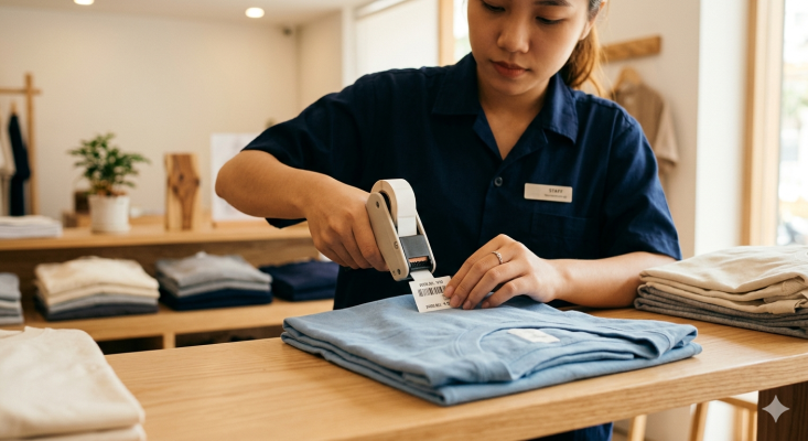 cách chọn decal tem nhãn cho shop thời trang