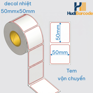 Tem giao hàng GHTK Shopee Express decal nhiệt 50x50mm
