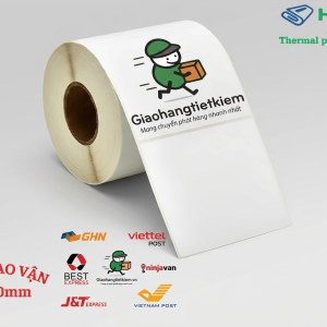 tem decal nhiệt 50x50mm dán thùng hàng giao vận GHTK Viettel Post J&T