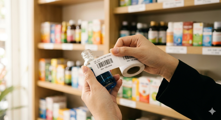 Decal giấy — môi trường nhà thuốc / siêu thị