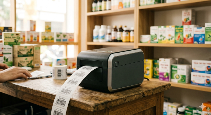 Ribbon Wax — Môi trường dùng thực tế: siêu thị, nhà thuốc, bán lẻ