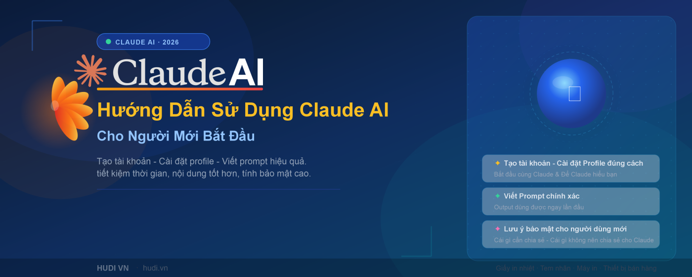 Hướng Dẫn Sử Dụng Claude AI Cho Người Mới Bắt Đầu Từ tạo tài khoản, cài đặt profile đến viết nội dung bán hàng — hướng dẫn thực tế cho chủ cửa hàng