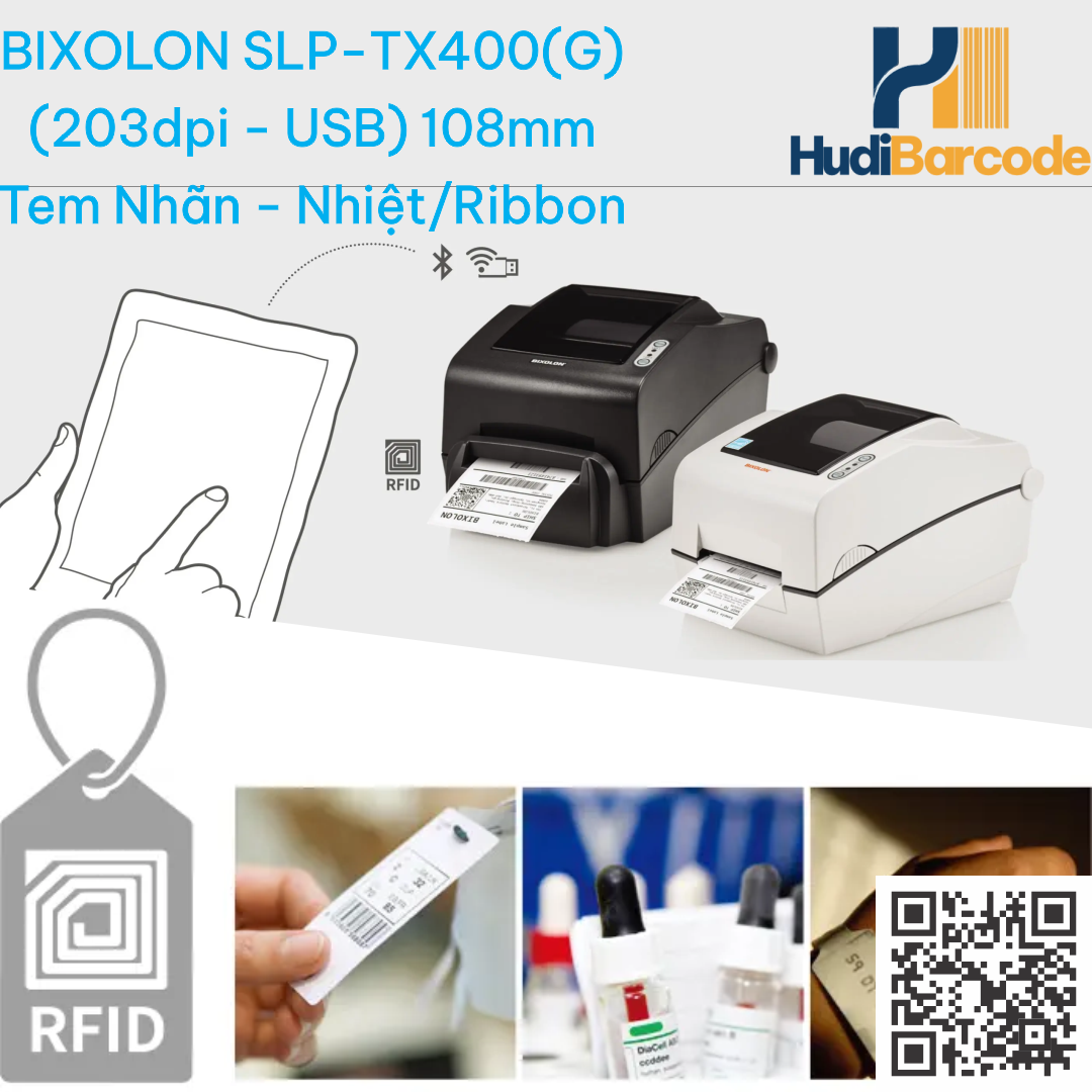 Bixolon SLP-TX400 Smart Media tự nhận dạng loại tem nhãn Smart Media – tự nhận dạng tem Gap, Black Mark, Fan-Fold không cần cài