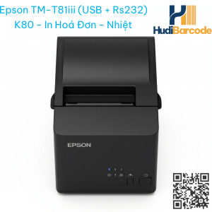 Máy in hóa đơn Epson TM-T81III K80 USB RS232 hudi.vn