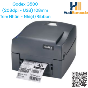 Godex G500 – 203dpi Đài Loan, USB, 127mm/s, ribbon 300m, Twin Sensor