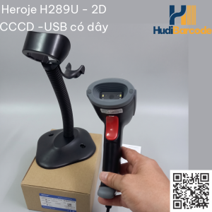 Heroje H289U đọc mã QR trên màn hình điện thoại tablet