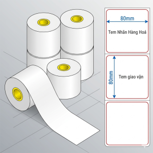 Tem decal 80x80mm in QR code lớn dễ quét mã