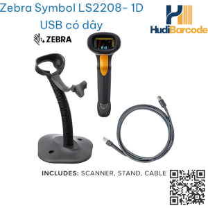 Kết nối USB RS232 máy quét mã vạch Zebra LS2208