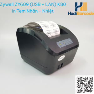 Máy in tem nhãn nhiệt Zywell ZY609 USB LAN hudi.vn