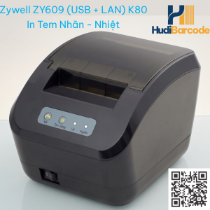 Zywell ZY609 in bill hóa đơn K80 giấy cuộn thường
