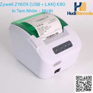 Zywell ZY609 in bill hóa đơn K80 giấy cuộn thường