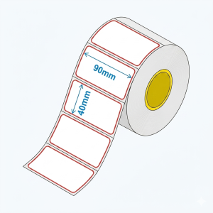 Decal giấy 1 tem 90x40mm cuộn 50m – hudi.vn