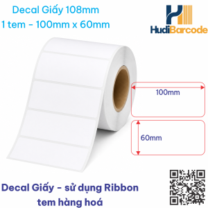 Decal Giấy 100x60mm x 50m – 1 Tem – Tem Nhãn
