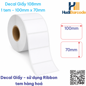 Decal Giấy 100x70mm x 50m – 1 Tem – Tem Nhãn Sản Phẩm