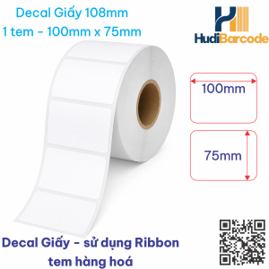 Decal Giấy 100x75mm x 50m – 1 Tem – Tem Nhãn