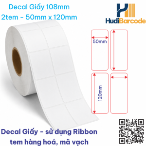 Decal Giấy 50x120mm x 50m – 2 Tem – Logistics