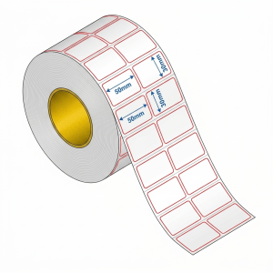 decal giấy 50x30mm x 50m 2 tem tem nhãn sản phẩm cần ribbon hudi.vn