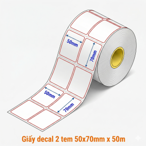 Tem chữ nhật 50x70mm dán trên sản phẩm bán lẻ