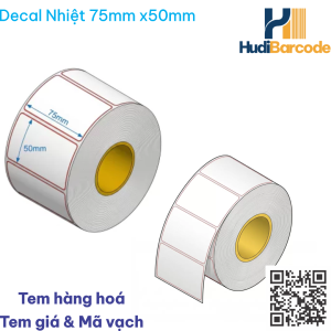 Tem 75x50mm – diện tích vừa, đủ in tên hàng, mã vạch, QR code, giá tiền