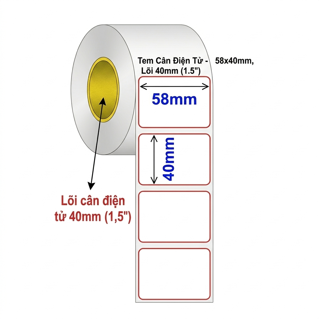 loi-40mm-giay-decal-nhiet-58x40mm-can-dien-tu lõi 40mm giấy decal nhiệt 58x40mm tem cân điện tử siêu thị