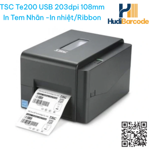 TSC TE200 in nhiệt trực tiếp và truyền nhiệt ribbon 2 chế độ