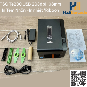 Máy in tem nhãn TSC TE200 203dpi USB hudi.vn