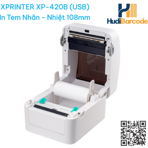 Xprinter XP-420B cuộn giấy 50m đường kính 127mm khay lớn