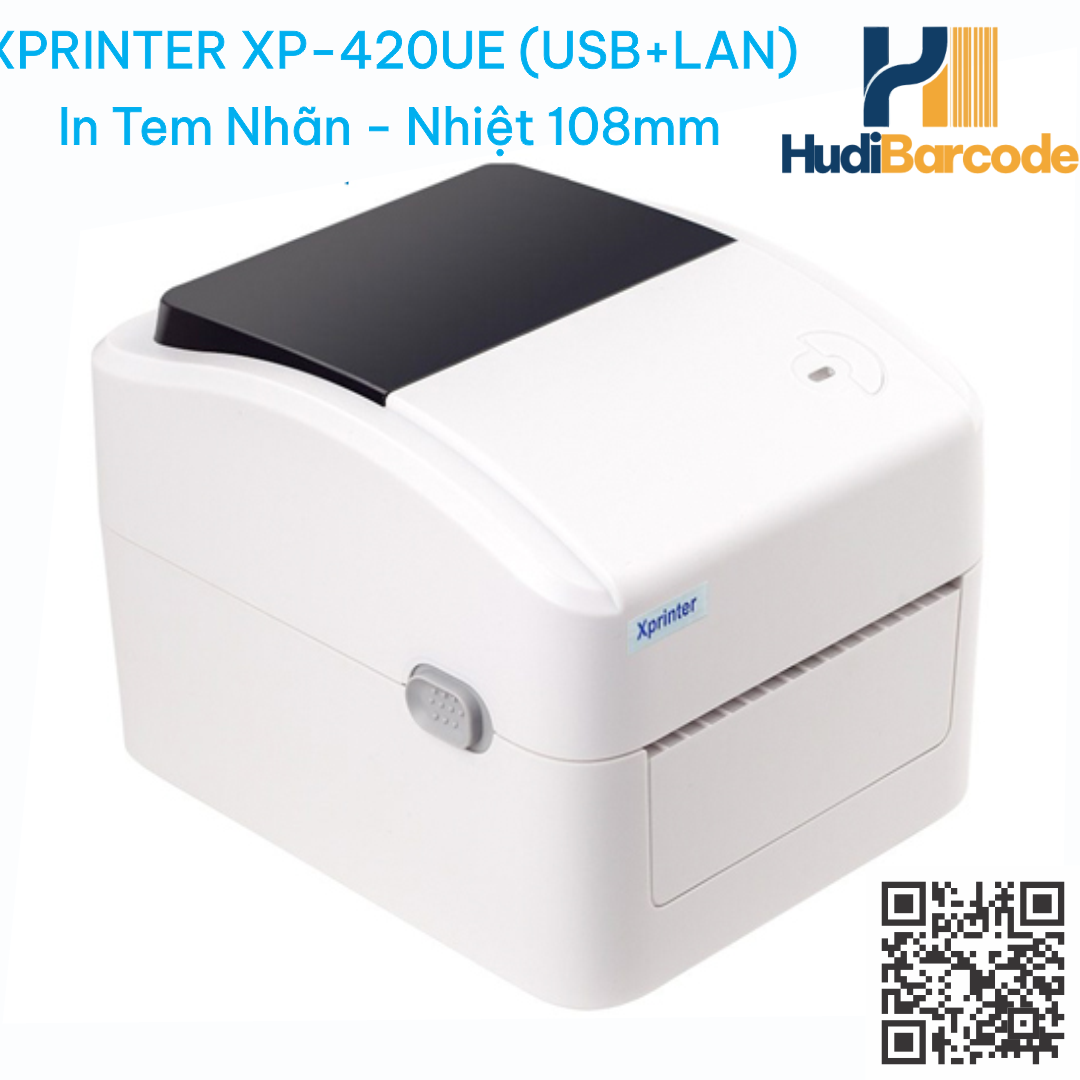Máy in tem nhãn Xprinter XP-420UE 203dpi USB LAN hudi.vn Máy in tem nhãn Xprinter XP-420UE 203dpi USB LAN hudi.vn