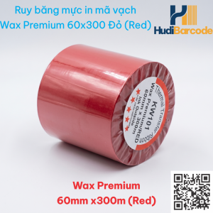 Wax Premium 60mm đỏ – in sác nét trên decal giấy thông thường