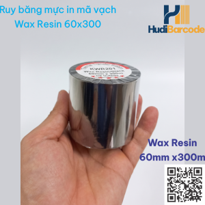 Ribbon Wax Resin 60mm – bám tốt giấy, PVC, xi bạc, couche